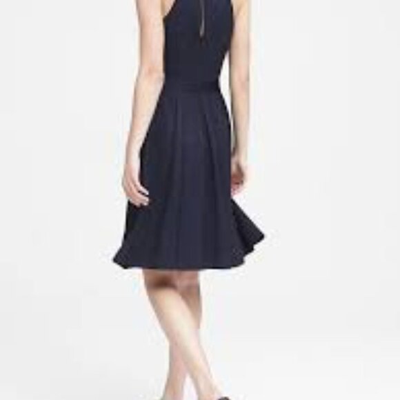 Banana Republic Polka Dot Paneled Fit & Flare Dress - Picture 5 of 5